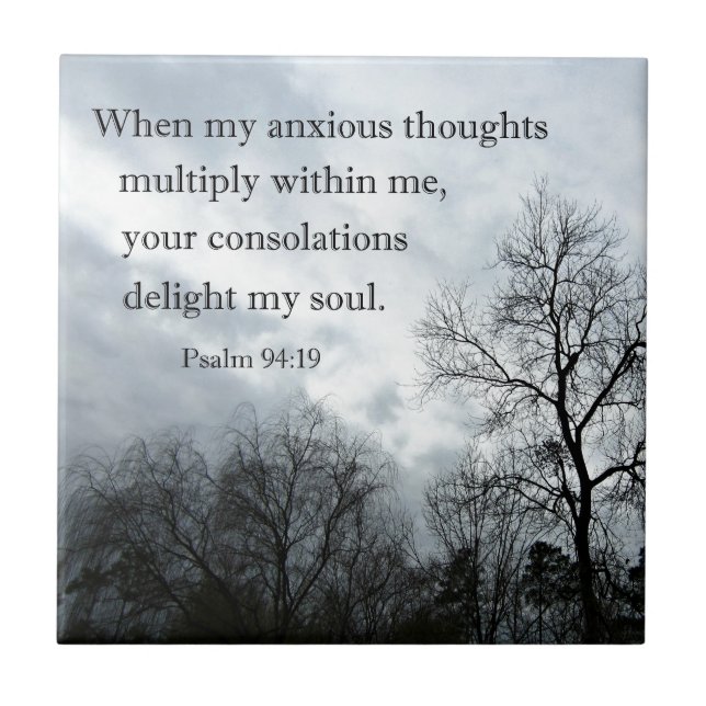 Salmo 94:19 Quando meus pensamentos ansiosos se mu (Frente)