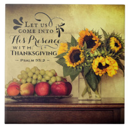 Salmo 95:2 em sua presença com ação de graças