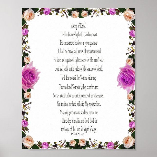 Salmo, Floral Roxo, Papel Poster De Valor (Matte) (Frente)