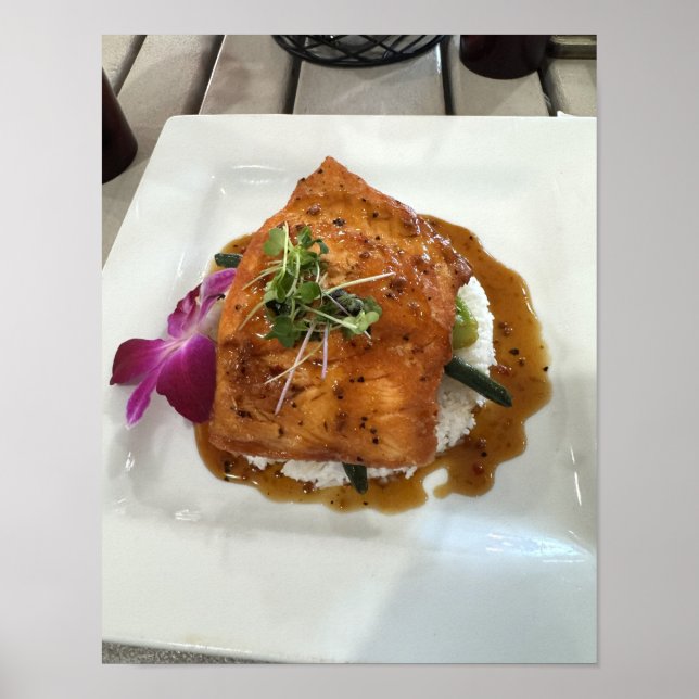 Salmon Dinner Photo Poster  (Frente)