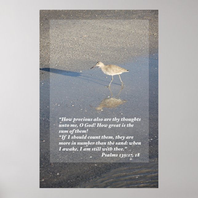 Salmos 139: 17-18 Impressão (Frente)