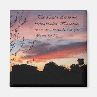 Salmos 24:18 Salmo de Imã de geladeira de Encoraja
