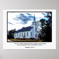Salmos 91:11 — poster de arte