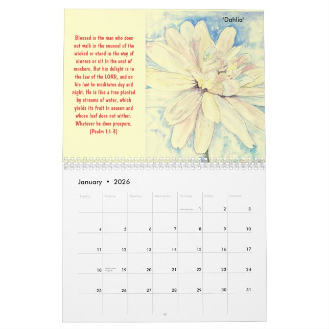 "Salmos & calendário das Aquarelas (Jan 2026)