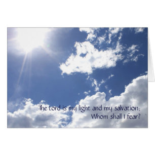 Salmos ensolarados 27 do céu todo o cartão da