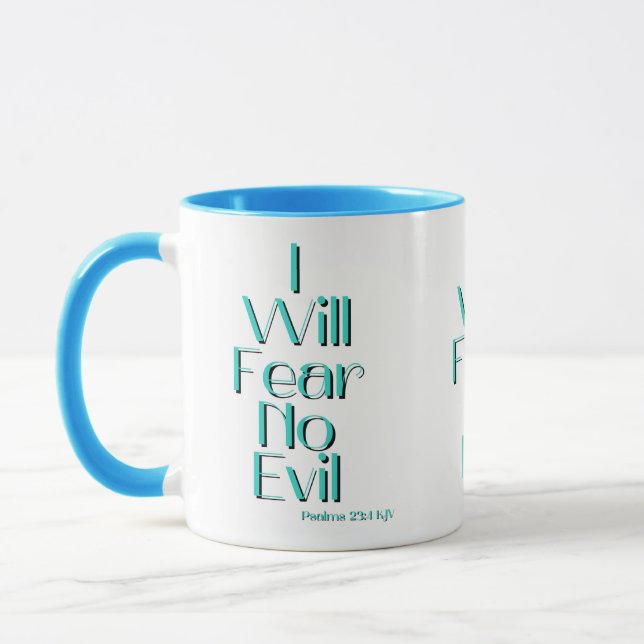 Salms 23:4 Bíblia - Escritura Versa - Caneca De Do (Esquerda)