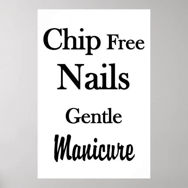 Salon Barbershop Poster Manicure Chip Free Nails? (Frente)