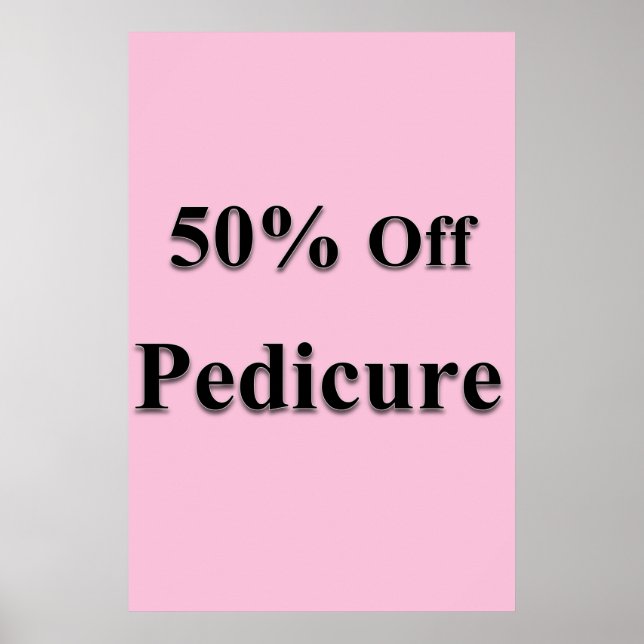 Salon Barbershop Posters 50% Off Pedicure Pink (Frente)