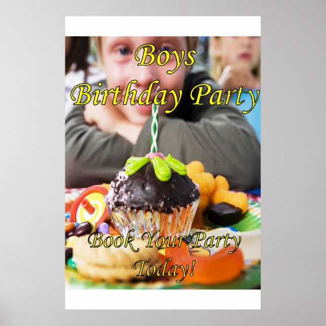 Salon Barbershop Posters Boys Birthday Haircut  (Frente)