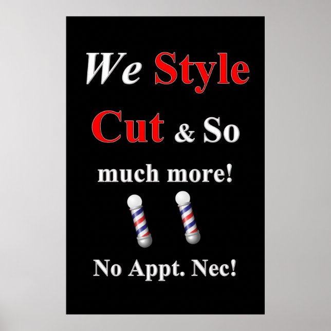 Salon Barbershop Posters Cut Style Barber (Frente)