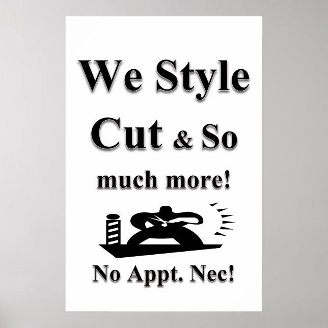 Salon Barbershop Posters Cut & Style Haircut (Frente)