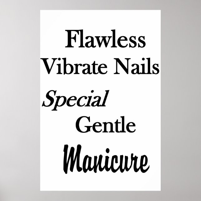 Salon Barbershop Posters Flawless Manicure Nails? (Frente)