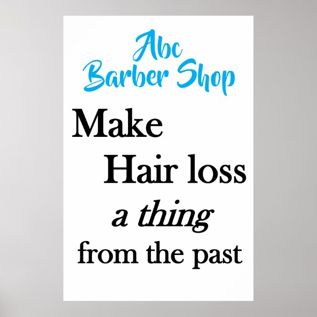 Salon Barbershop Posters Hair Loss  (Frente)