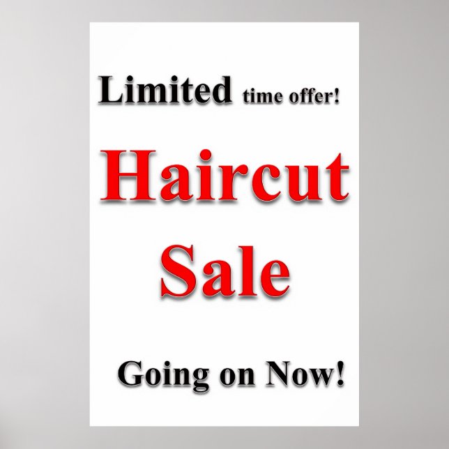 Salon Barbershop Posters Haircut Sale (Frente)