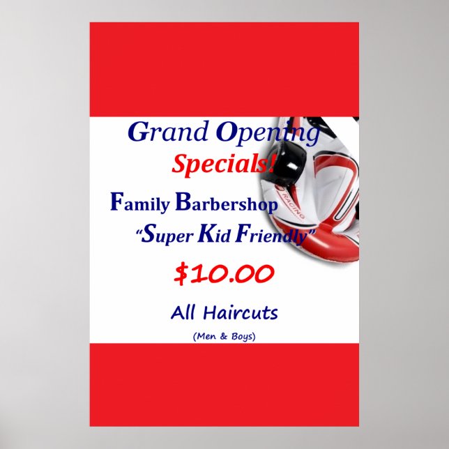 Salon Barbershop Posters Haircut Sale (Frente)