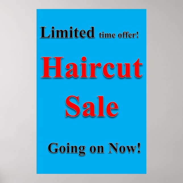 Salon Barbershop Posters Haircut Sale (Frente)