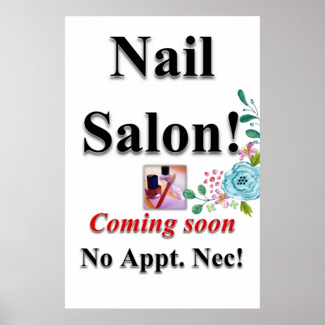 Salon Barbershop Posters Nail Salon (Frente)