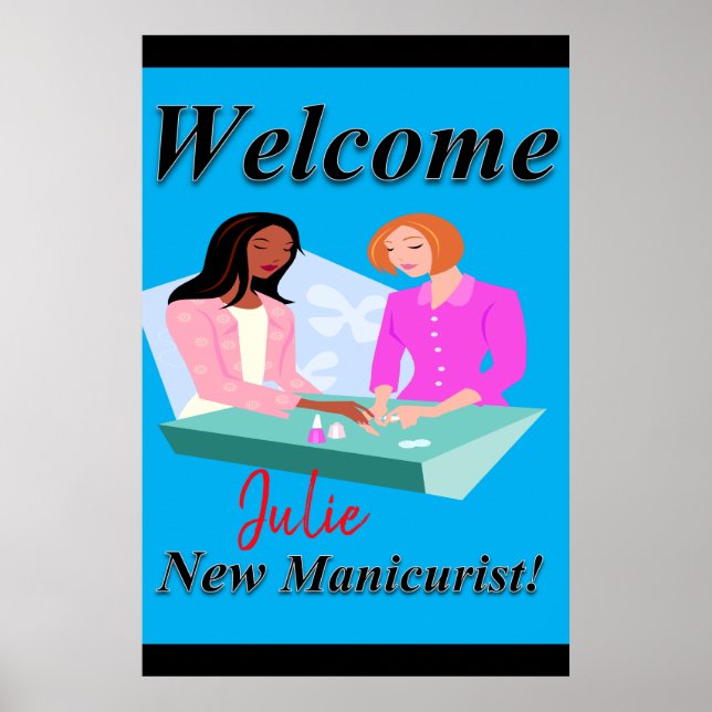 Salon Barbershop Posters Novo Manicure (Frente)