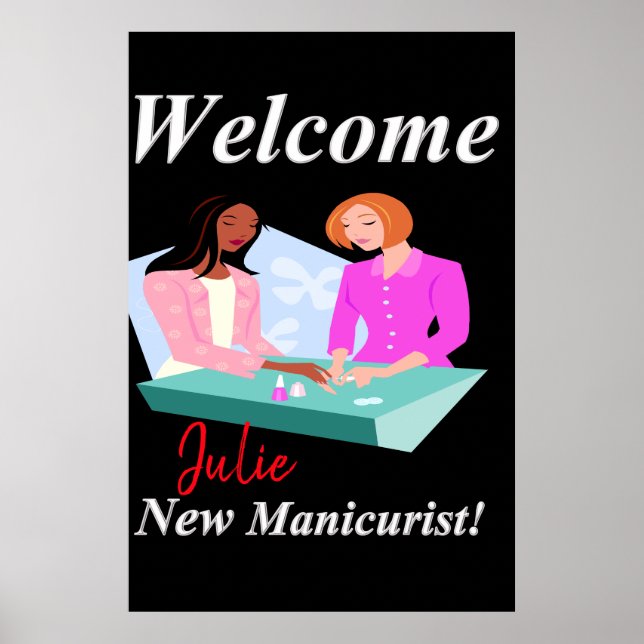 Salon Barbershop Posters Novo Manicurista (Frente)