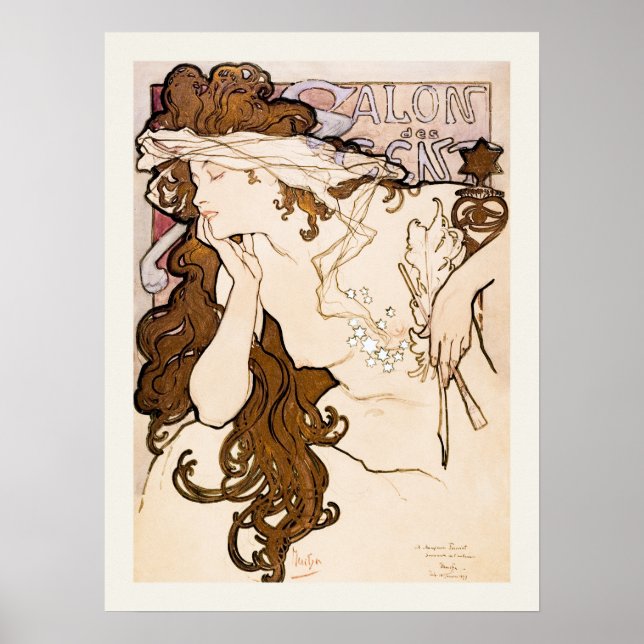 Salon Des Cent Poster Alphonse Mucha (Frente)