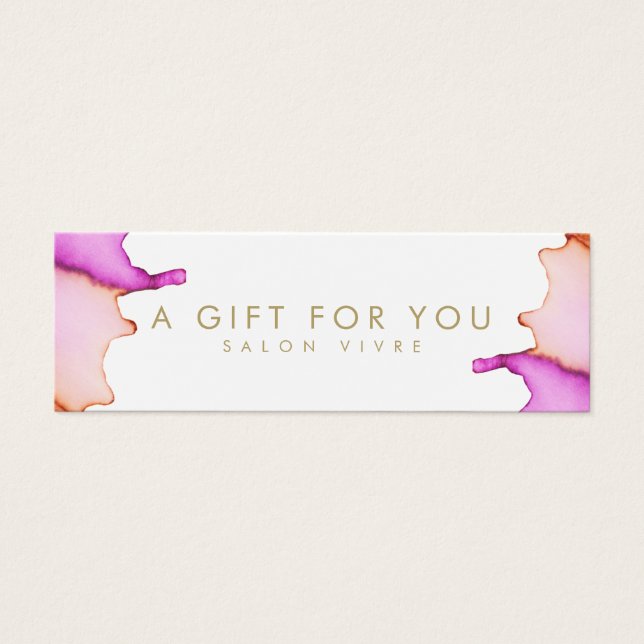 Salon Gift Card Watercolor Minimalist Modern (Frente)