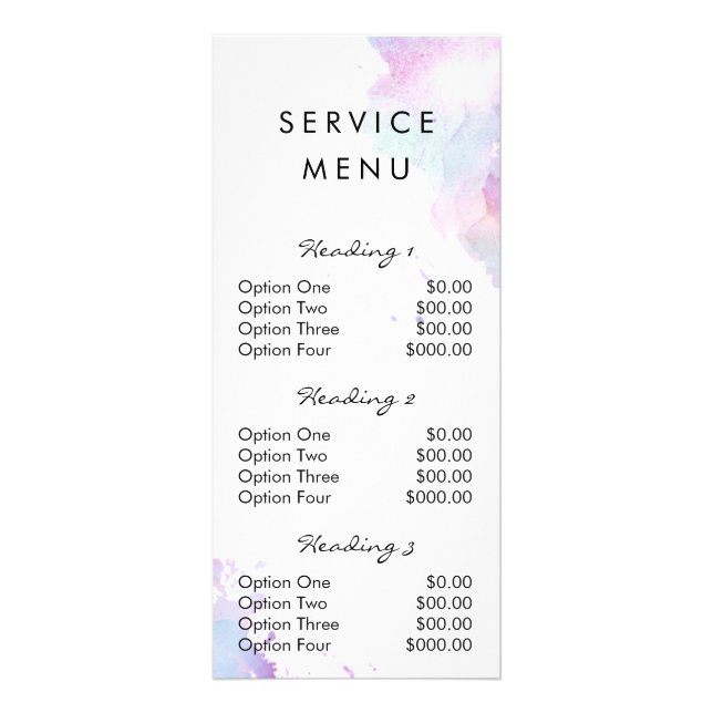 salon service menu impermeabilizante de pintura aq (Frente)