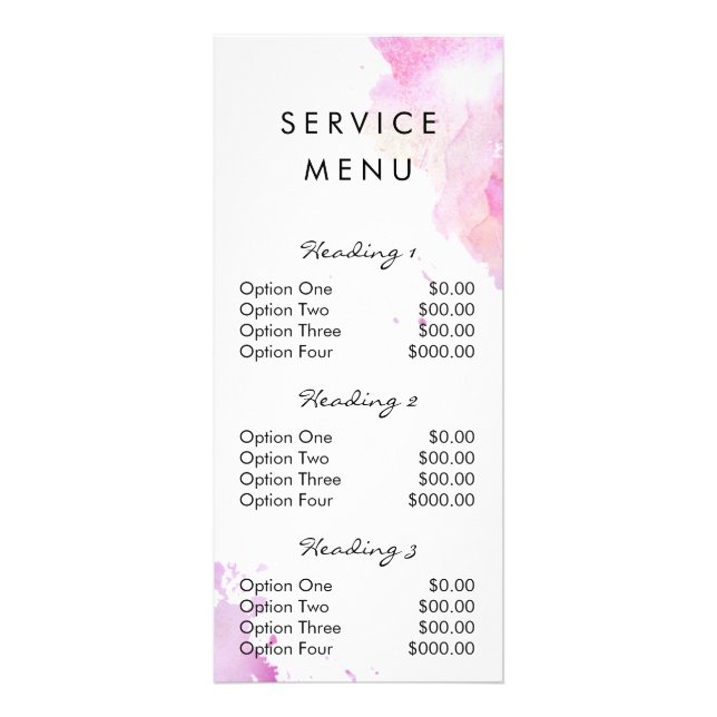 salon service menu impermeabilizante de pintura aq (Frente)