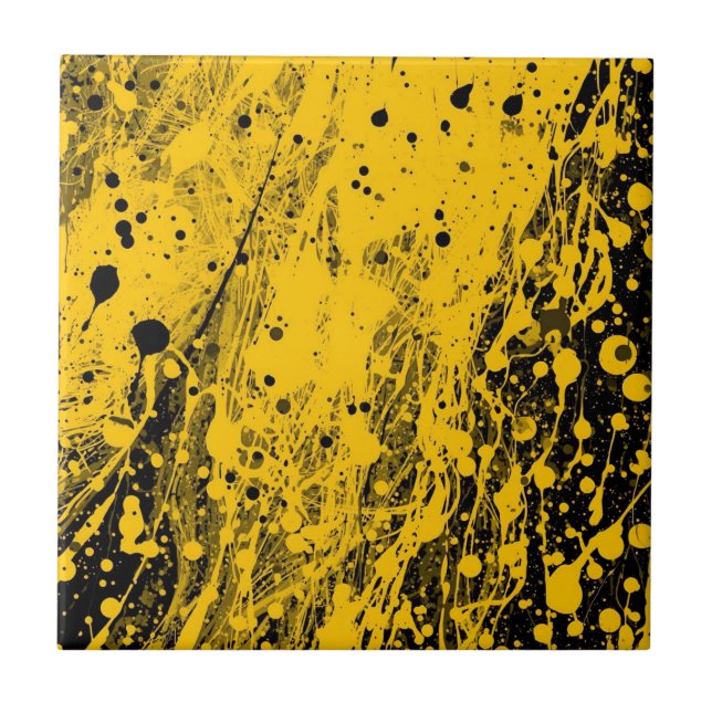 Salpicos de tinta preta e amarela (Frente)