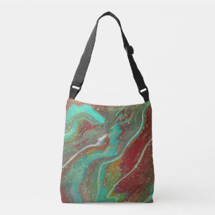 Salsa Dança 3 Tote Abstrato Verde e Vermelho Fluid