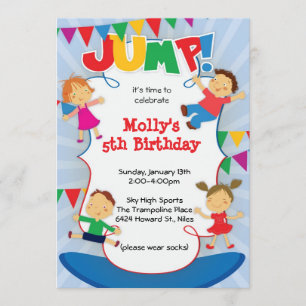 SALTA! Convite De Ginástica De Casa De Rotação