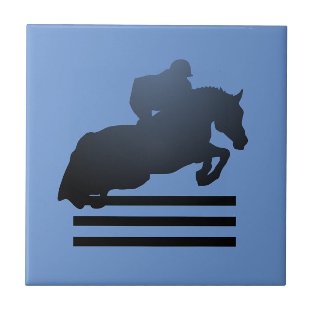  Saltador de obstáculos limpando um obstáculo.     (Frente)