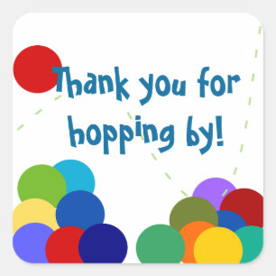 Saltando o obrigado do partido você etiquetas