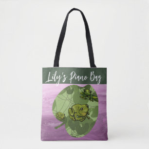 Saltando para praticar a Tote Frog e Lily Pad