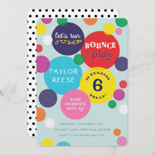 Salte o convite do aniversário da casa do salto