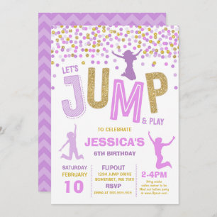 Salte o partido do trampolim do salto do convite