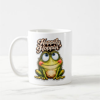 🐸 Saltitando Feliz – Caneca de Café de Sapo Fofo 