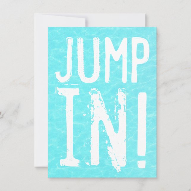 Salto do divertimento no convite da festa na (Frente)
