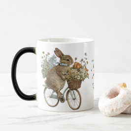 Salto Em Uma Xícara De Café Coelhinha Feliz