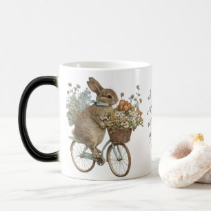 Salto Em Uma Xícara De Café Coelhinha Feliz