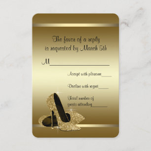 Saltos altos Dourados pretos RSVP