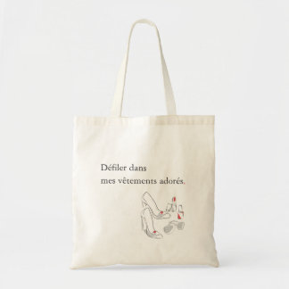 Saltos altos, óculos de sol: Bolsa Tote Line Art