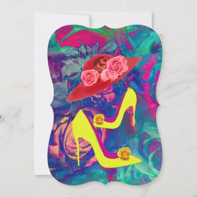 Saltos e chapéus de suporte de convite 5x7 (Frente)