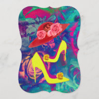 Saltos e chapéus de suporte de convite 5x7