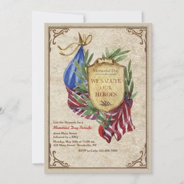 Salute Ao Convite Para Nossos Heróis (Frente)