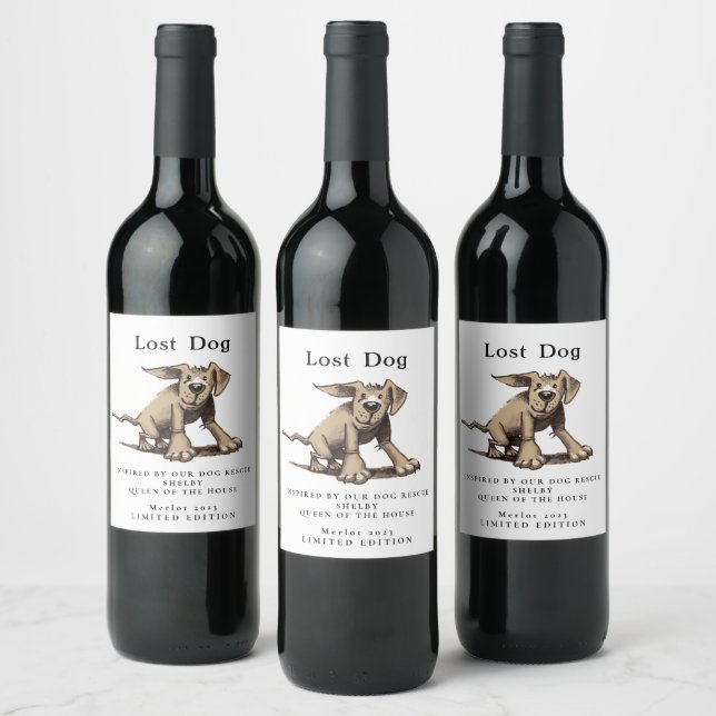Salvamento de Cães Rótulos de Vinho Branco Persona (Garrafas)