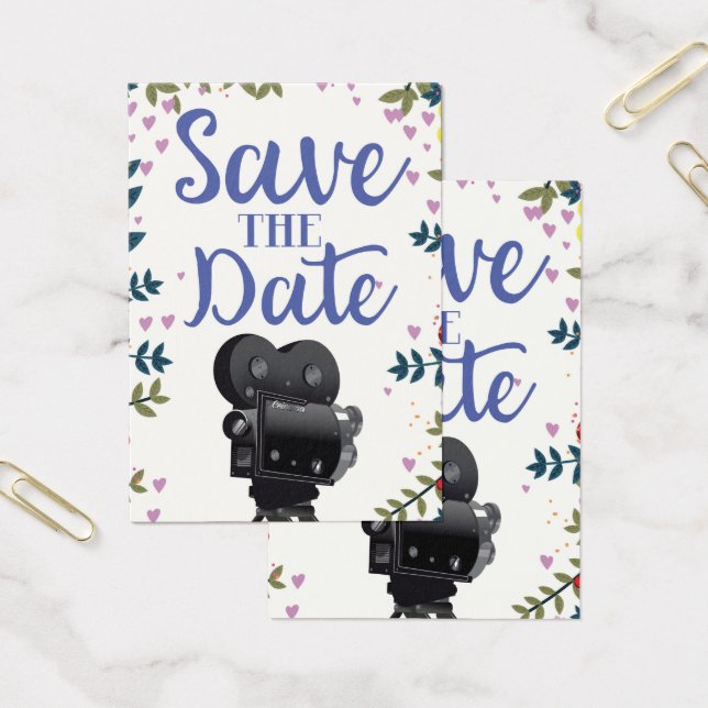 Salvar A Câmera De Filme De Casamento De Data (Escritótio)