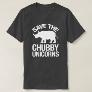 Salvar a camiseta engraçada carnudo dos unicórni