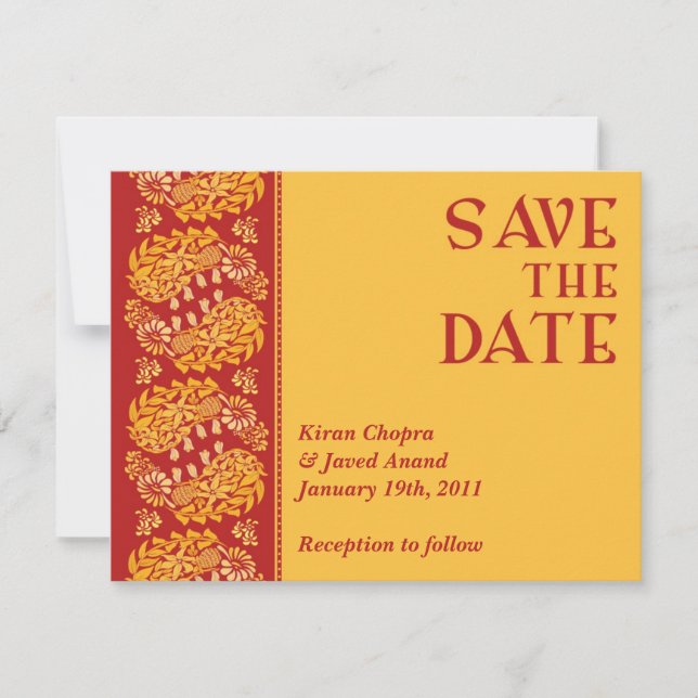 Salvar a Data Anúncio Indiano (Frente)