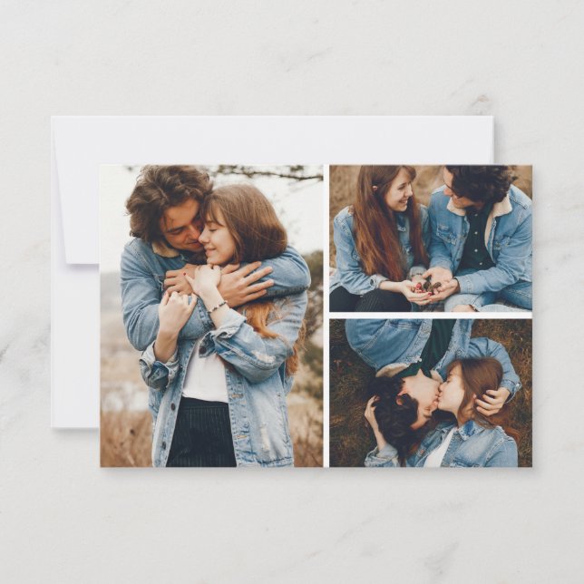 Salvar a Data Cartão de Foto Boho Crânio Floral Rú (Frente)