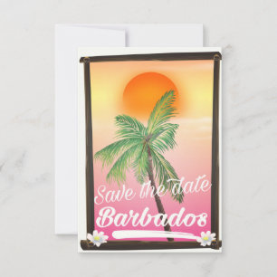 Salvar a data - cartão postal de Barbados